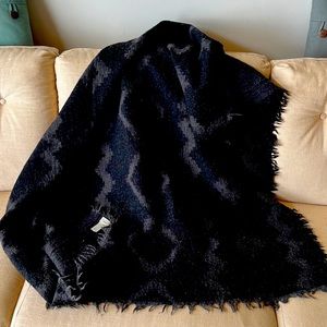 Wilfred diamond mosaic wool blend blanket scarf